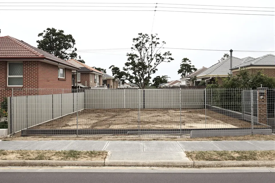 Vacant block to duplex — before