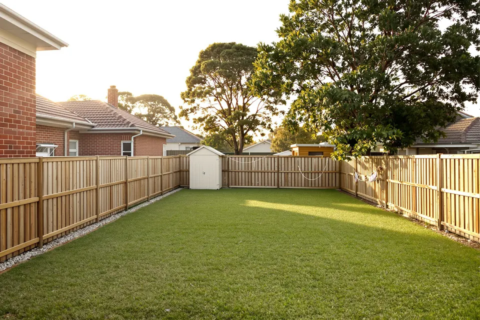 Backyard to granny flat — before