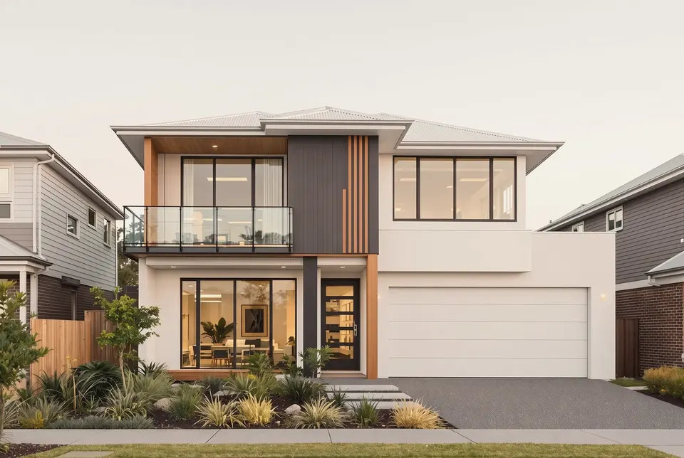 Two-storey home design for Merewether: contemporary two-storey home in a Newcastle beach suburb